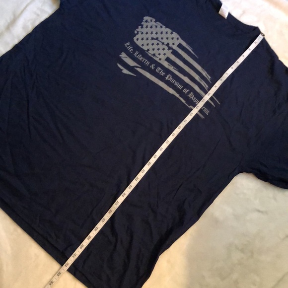 Unisex Navy Fruit of the Loom Pro-God Pro-Gun Pro-Life Short Sleeve Tee, NWOT - Picture 7 of 16